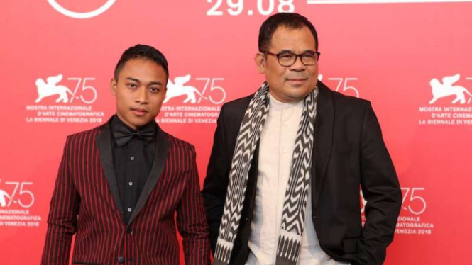 Muhammad Khan dan Garin Nugroho di The 75th Venice International Film Festival 