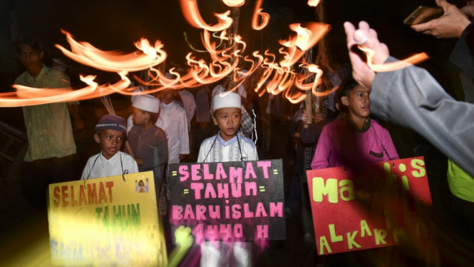 Ilustrasi peringatan Tahun Baru Islam 1 Muharam 1440 H.