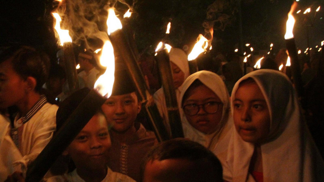 Ilustrasi Pawai Obor Tahun Baru Islam di Bogor 1 Muharram 1440 H