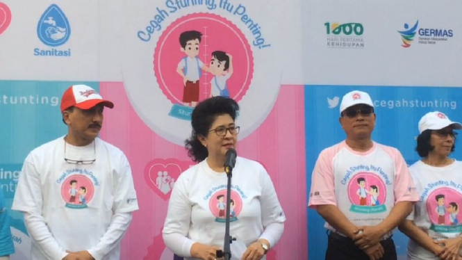Menkes Nila Moeloek dalam Kampanye Nasional Pencegahan Stunting