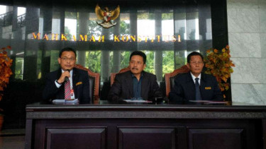 Mahkamah Konstitusi mengelar keterangan pers.