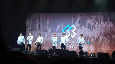 BTOB konser di The Kasablanka Jakarta, Jumat malam, 21 September 2018.
