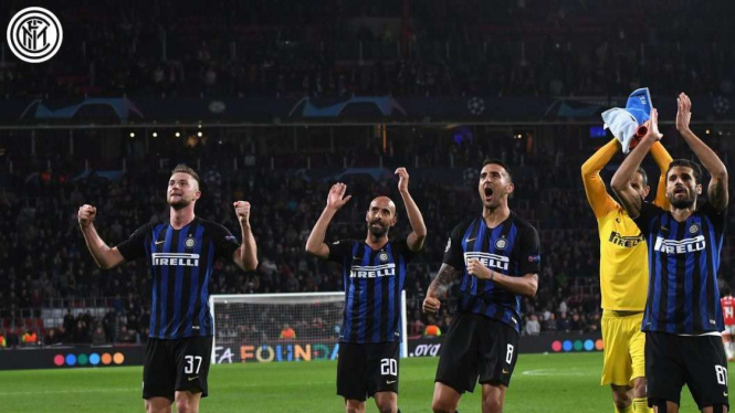 Pemain Inter Milan di Giuseppe Meazza.