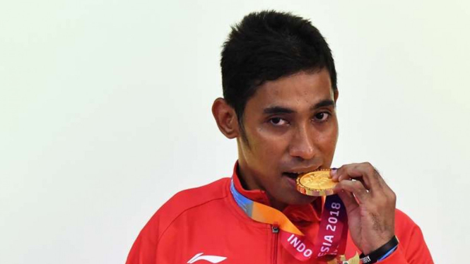 Atlet tenis meja Indonesia, David Jacobs, raih medali emas Asian Para Games 2018