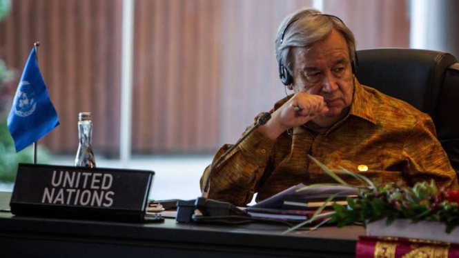 Sekretaris Jenderal Sekjen Perserikatan Bangsa-Bangsa PBB Antonio Guterres