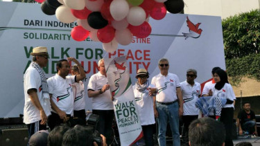 Menlu Retno Marsudi di Acara Solidarity Week For Palestine di Jakarta.