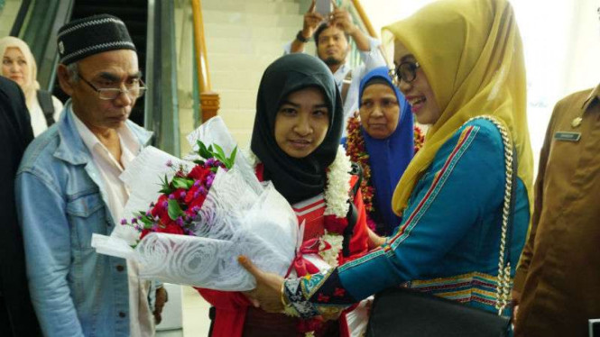 Miftahul Jannah setiba di Aceh.
