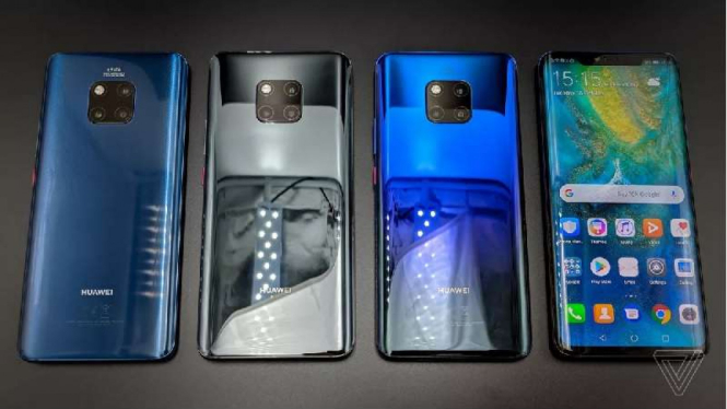 4 Varian Huawei Mate 20 yang baru saja diluncurkan.