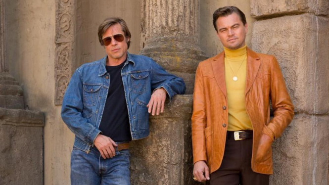 Brad Pitt dan Leonardo DiCaprio di film Once Upon a Time in Hollywood