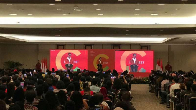 Presiden Jokowi di acara Idea Fest 2018 