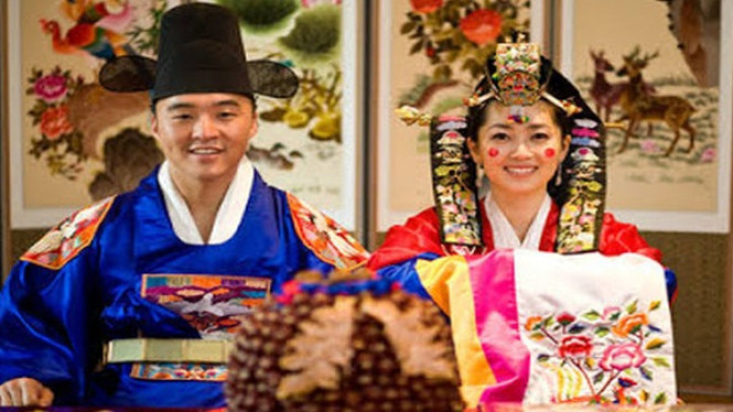 Ilustrasi budaya Korea Selatan.