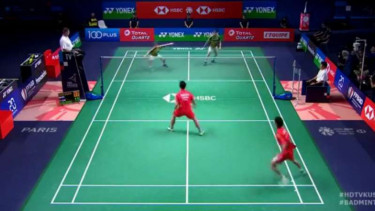 Kevin/Marcus lawan Han/Chou di final Prancis Terbuka.