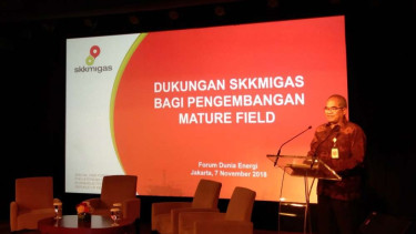 Kepala SKK MIgas Amien Sunaryadi di acara Forum Dunia Energi.