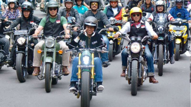 Presiden Jokowi naik moge ke Braga