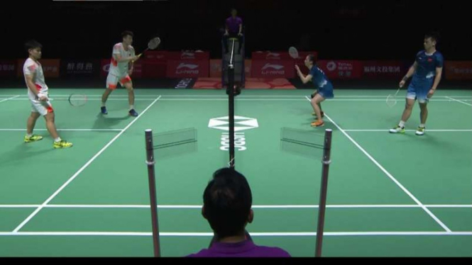Zheng Siwei/Huang Yaqiong melawan Wang Yilyu/Huang Dongping.