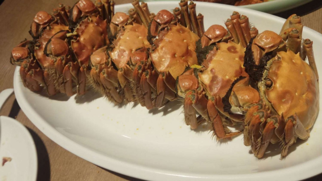 Menu kepiting di resto Robotic 