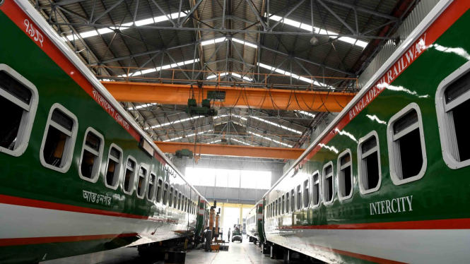 Produksi kereta PT INKA di Madiun, Jawa Timur (Foto ilustrasi).
