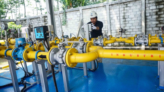 Gas bumi untuk industri (foto ilustrasi)