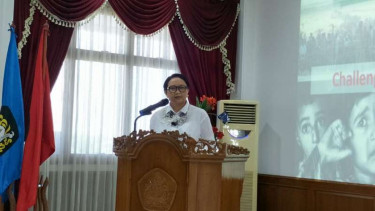 Menlu Retno Marsudi di Universitas Pancasila, Jakarta
