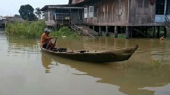 Banjir di wilayah Jambi, Sabtu, 15 Desember 2018.