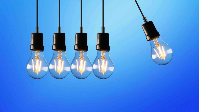 Ilustrasi lampu bohlam.