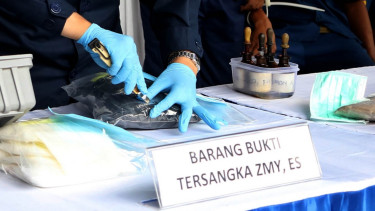 Pemusnahan barang bukti narkoba. 