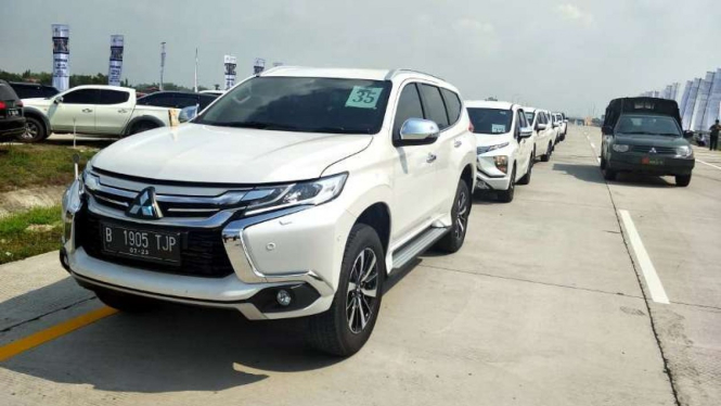 Mitsubishi Pajero Sport saat mengikuti Ekspedisi Tol Trans Jawa 2018