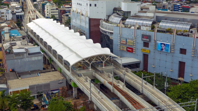 Stasiun MRT Jakarta yang berada di Blok M, Jakarta.