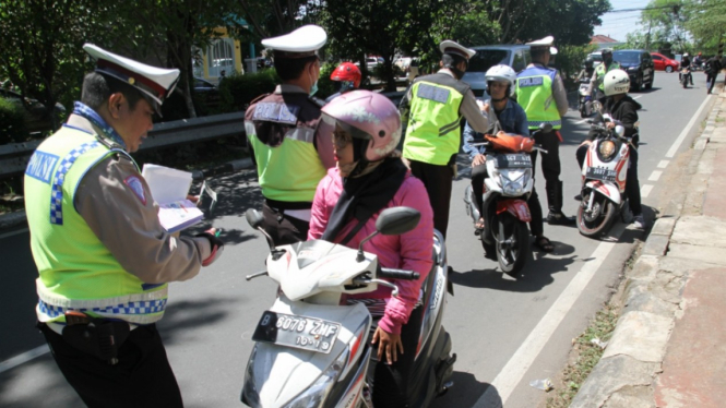 Ilustrasi razia kendaraan bermotor