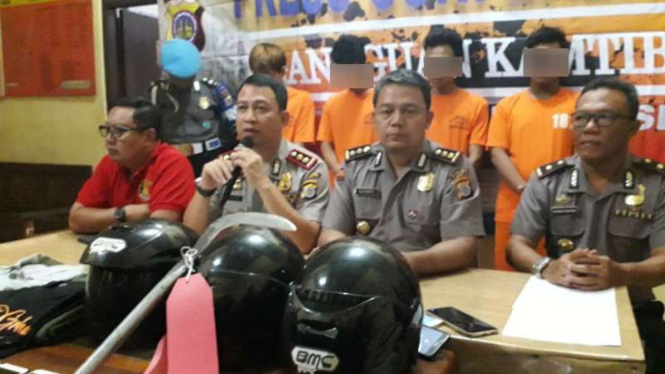 Kapolres Sleman AKBP Rizky Ferdiansyah mengungkapkan kasus kejahatan jalanan