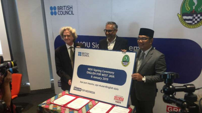 Gubernur Jawa Barat Ridwan Kamil bekerja sama dengan British Council.