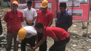 Yayasan Satu Untuk Negeri (SUN) tvOne melakukan seremonial ground breaking.