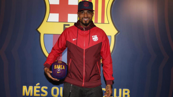Kevin Prince Boateng saat masih jadi pemain Barcelona