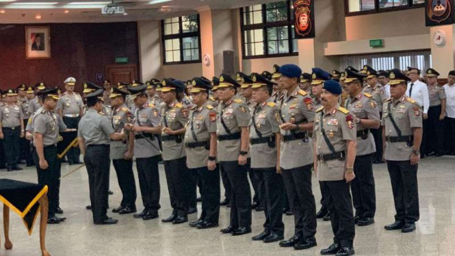 Sertijab para perwira tinggi Polri beberapa waktu lalu. (Foto ilustrasi)