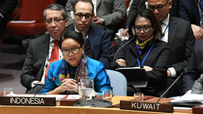 Menteri Luar Negeri Retno Marsudi memimpin delegasi RI di Sidang Dewan Keamanan PBB di New York, Amerika Serikat.