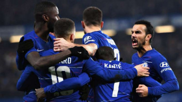 Para pemain Chelsea rayakan kemenangan