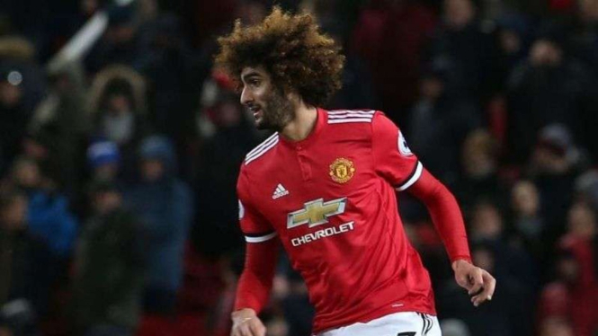 Marouane Fellaini saat masih berkostum Manchester United.