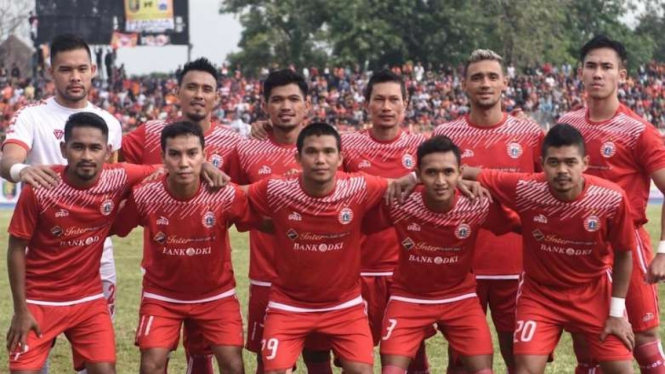 Skuat Persija Jakarta dalam laga di ajang Piala Indonesia 2018/2019