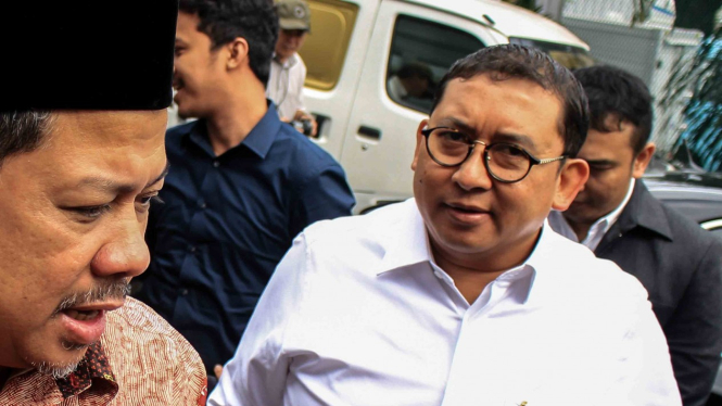 Fahri Hamzah (kiri) dan Fadli Zon di Rutan Cipinang, Jakarta, Rabu, 6 Februari 2019.