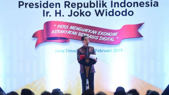 Puncak perayaan Hari Pers Nasional (HPN) di Surabaya, Jawa Timur.
