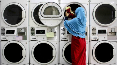 Ilustrasi mesin laundry.