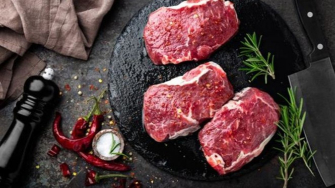 Ilustrasi daging merah.