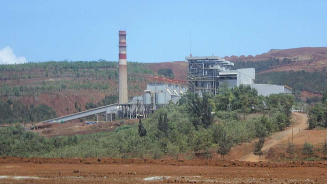 Smelter nikel milik PT Mega Surya Pertiwi (Harita Group) di Pulau Obi.