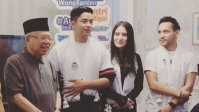 Adly Fairuz saat mengunjungi kediaman Ma'ruf Amin