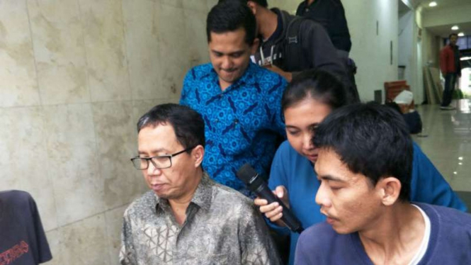 Plt Ketua Umum PSSI, Djoko Driyono, usai jalani pemeriksaan.