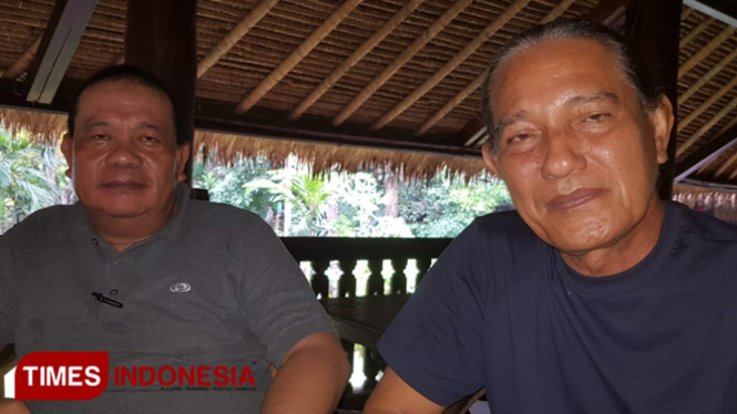 I Gusti Putu Ekadana (kanan) bersama Aminuddin Pemerhati Masalah Sosial asal NTB. (FOTO: IST/TIMES Indonesia)