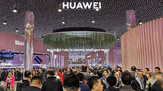 Huawei di Mobile World Congress 2019, Barcelona, Spanyol.