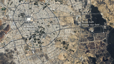 Citra satelit kota Madinah 22 Juli 2018