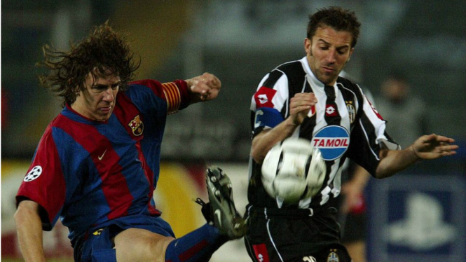 Dua legenda Liga Champions, Carles Puyol dan Alessandro Del Piero