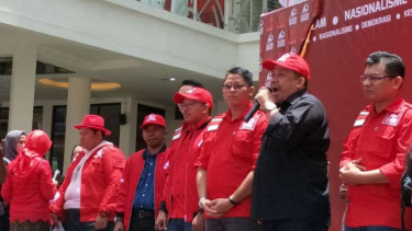 Wakil Ketua DPR Fahri Hamzah saat deklarasi Garbi di Jakarta.